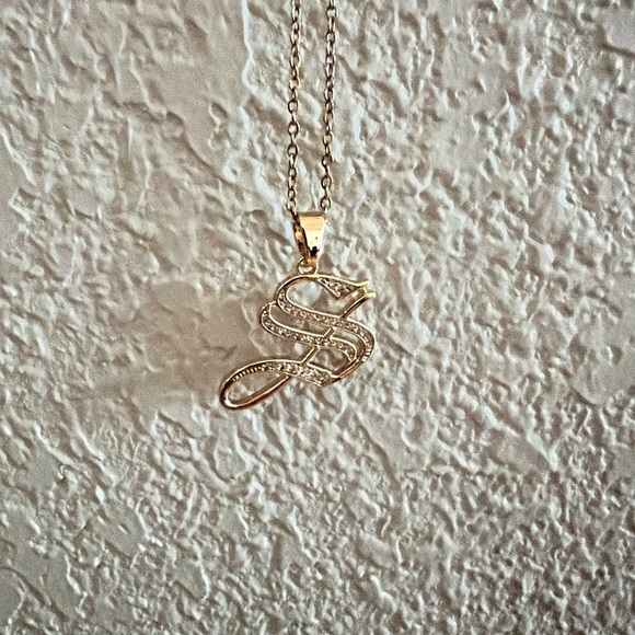 💎Old English Initial S Necklace💎 - Picture 2 of 2